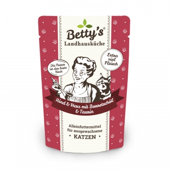 Betty`s Landhausküche Frischebeutel Rind & Herz mit Borretschöl 100g