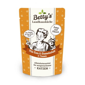 Betty`s Landhausküche Frischebeutel Mit Ente und Borretschöl 100g