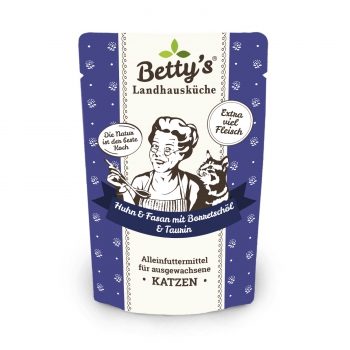 Betty`s Landhausküche Frischebeutel Huhn & Fasan mit Borretschöl 100g