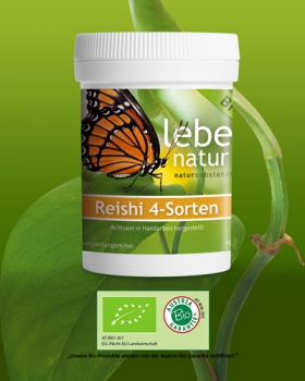 lebe natur® Reishi 4-Sorten Pilz BIO 90er