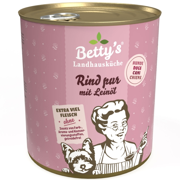 Betty`s Landhausküche Rind pur mit Leinöl 800g