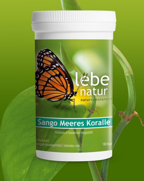 lebe natur® Sango Meeres Koralle mit Vitamin K2 180er